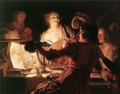 El hijo pródigo 1623 Gerard van Honthorst con velas nocturnas